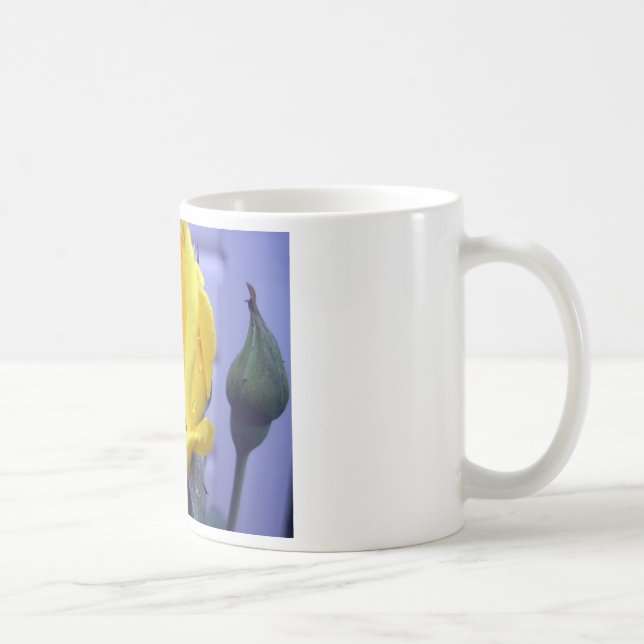 Gelbe Rosenknospe Tasse (Rechts)