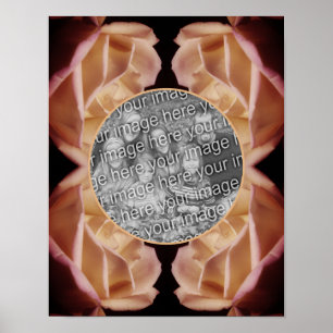 Gelbe Rosenknospe Tinte Blumenrahmen hinzufügen Ih Poster