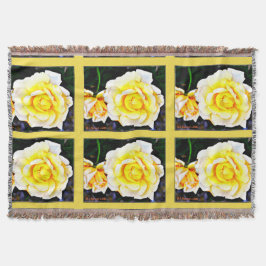 Gelbe Rosethrow-Decke Decke