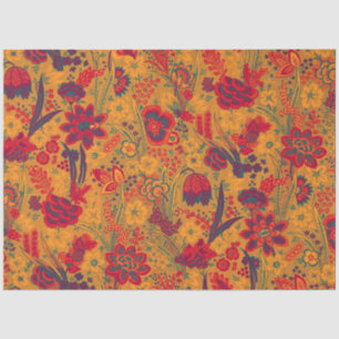 GELBE, ROTE BLAUE WILD BLUME TULIPS,BLÄTTER BLÜGEL SEIDENPAPIER