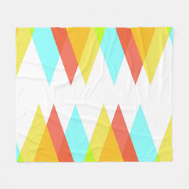 Gelbe, rote und kadettenblaue Dreiecke Fleecedecke
