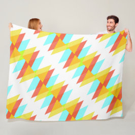 Gelbe, rote und kadettenblaue Dreiecke Fleecedecke