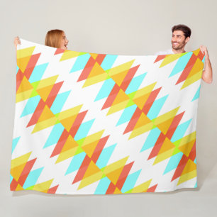 Gelbe, rote und kadettenblaue Dreiecke Fleecedecke