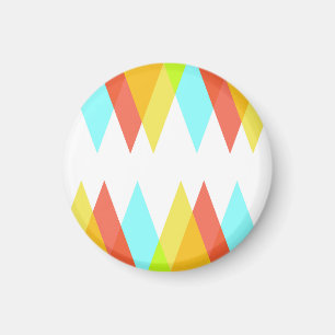 Gelbe, rote und kadettenblaue Dreiecke Magnet