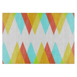 Gelbe, rote und kadettenblaue Dreiecke Schneidebrett