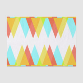 Gelbe, rote und kadettenblaue Dreiecke Seidenpapier