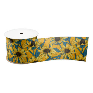 Gelbe Rudbekie Satinband