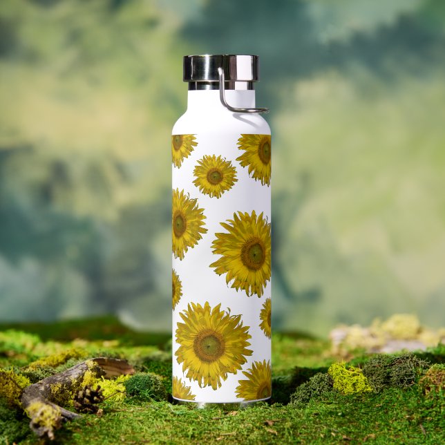 Gelbe Scatter-Sonnenblumen Trinkflasche (Außenbereich)