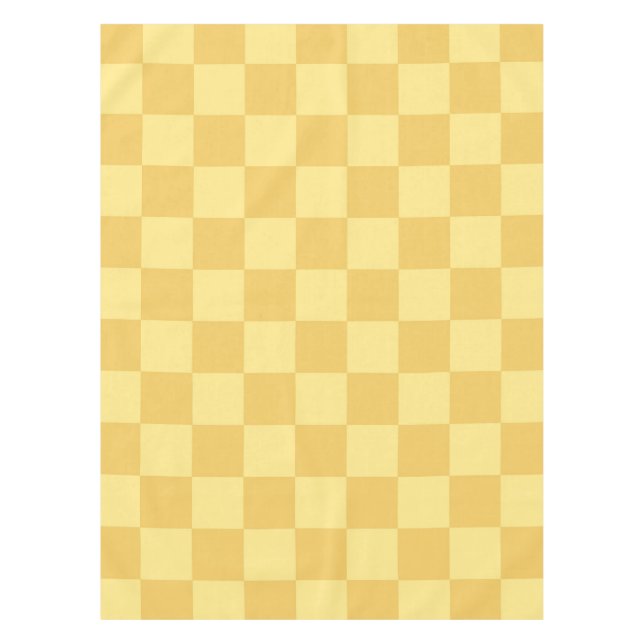 Gelbe Schachbrettmuster Tischdecke (Vorderseite)