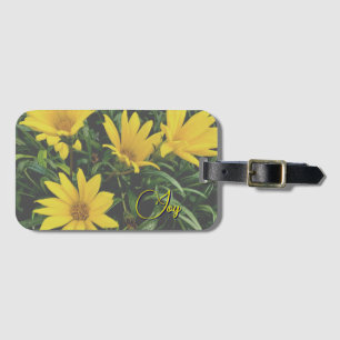 Gelbe Schatz Wildblumen Gepäckanhänger
