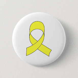 Gelbe Schleife Zeichnend Button