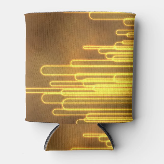 Gelbe Schleifen auf einer Dose kühler Dosenkühler (Vorderseite)