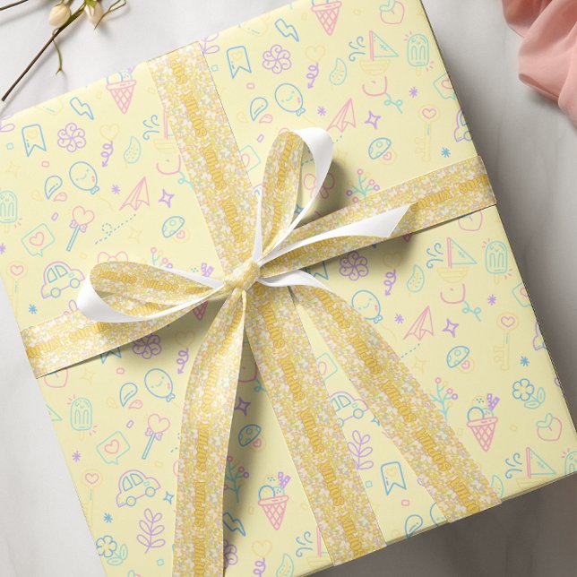 Gelbe Schmetterlinge individuelle Name Satinband (Von Creator hochgeladen)