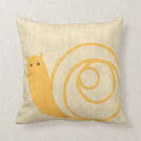 Gelbe Schnecke auf Creme Background