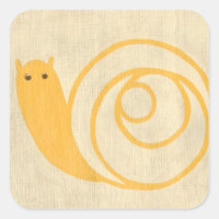 Gelbe Schnecke auf Creme Background