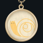 Gelbe Schnecke auf Creme Background Vergoldete Kette<br><div class="desc">Diese gelbe Schnecke ist viel niedlicher als echte Schnecken! Ein bezaubernder Chariklia Zarris Druck,  der cremefarbene Hintergrund fügt sich gut in die gelbe Farbe der Schnecke ein. Ein großartiges Stück,  das man auf die Wand eines Kinderzimmers setzen kann!</div>