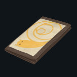 Gelbe Schnecke auf Sahnehintergrund Tri-fold Geldbeutel<br><div class="desc">Diese gelbe Schnecke ist viel niedlicher als wirkliche Schnecken! Ein bezaubernder Chariklia Zarris Druck,  der Sahnehintergrund mischt gut mit der gelben Farbe der Schnecke. Ein großes auf die Wand eines Raumes zu setzen Stück,  des Kindes!</div>