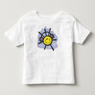 Gelbe Schneeflocke mit Ohrmuffen Kleinkind T-shirt