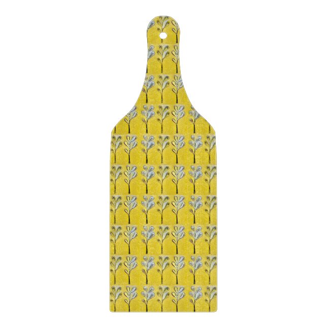 Gelbe Schnittplatte Schneidebrett (Vorderseite)