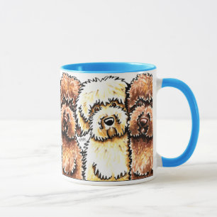 Gelbe Schokolade Labradoodles Kunst Tasse