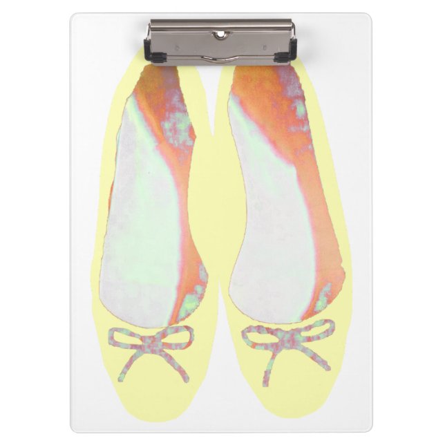 Gelbe Schuhe Klemmbrett (Vorderseite)