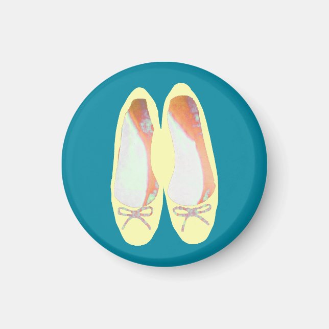 Gelbe Schuhe Magnet (Vorne)