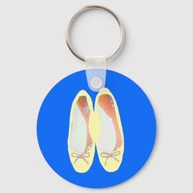 Gelbe Schuhe Schlüsselanhänger (Vorderseite)