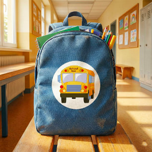 Gelbe Schulbus-Aufkleber Runder Aufkleber