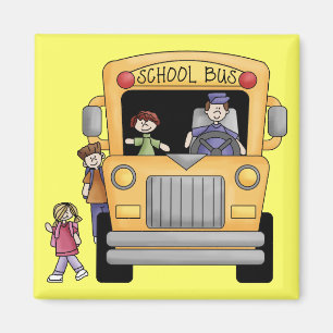 Gelbe Schulbus-T-Shirts und Geschenke Magnet