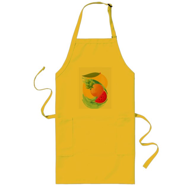 Gelbe Schürze mit Früchten-Logo (Vorne)