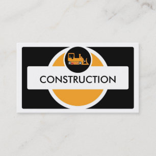 Gelbe schwarze Bulldozer-KonstruktionsVisitenkarte Visitenkarte