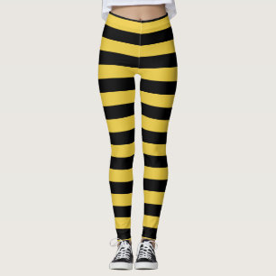 gelbe schwarze Honigbiene stripes Leggings