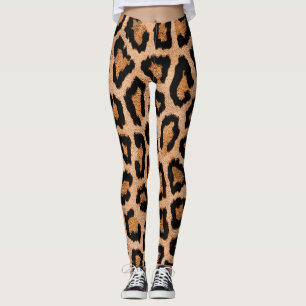 Gelbe schwarze Leoparde Leggings