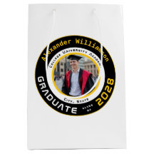 Gelbe Schwarze Weiße Abschlussfoto