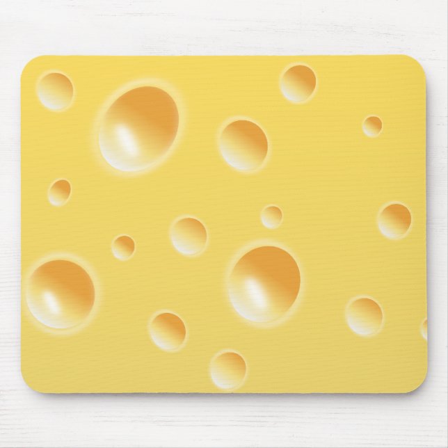 Gelbe Schweizer Käse-Beschaffenheit Mousepad (Vorne)