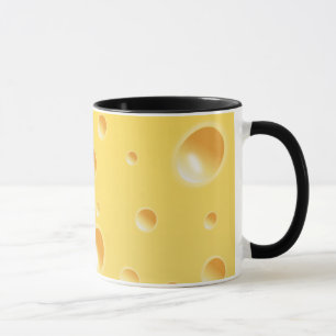 Gelbe Schweizer Käse-Beschaffenheit Tasse
