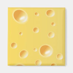 Gelbe Schweizer Käse Textur Magnet