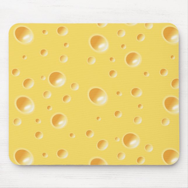 Gelbe Schweizer Käse Textur Mousepad (Vorne)