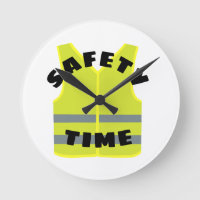 Gelbe Sicherheitsweste, benutzerdefinierte Wanduhr