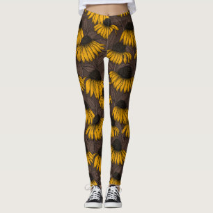 Gelbe Sitzmöbel in dunkelbrauner Farbe Leggings