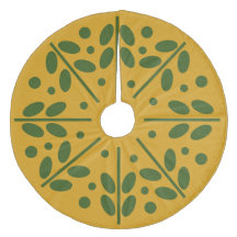 Gelbe skandinavische Folk Art Weihnachtsbaumrock