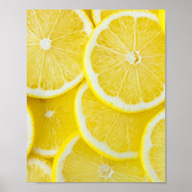 Gelbe Slice Lemons Poster (Vorne)