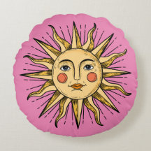 Gelbe Sonne mit Gesicht