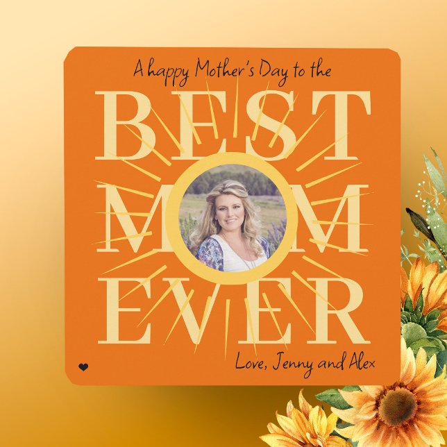 Gelbe Sonne Modernes Foto personalisiert Muttertag (Von Creator hochgeladen)