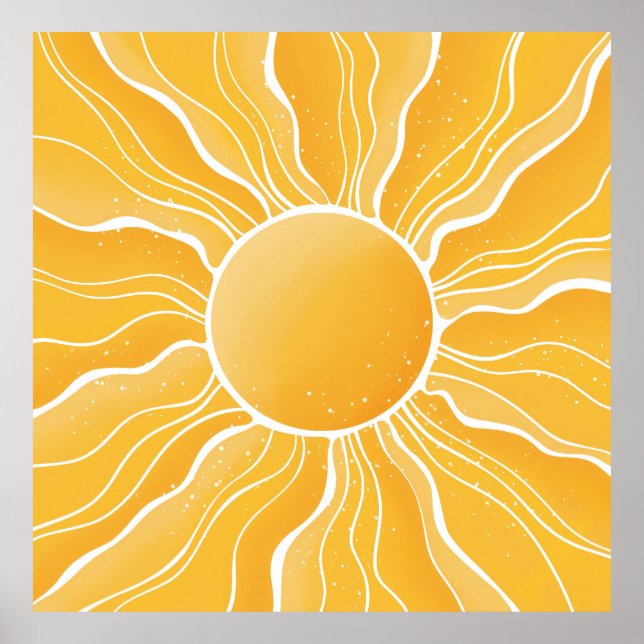 Gelbe Sonne Poster (Vorne)