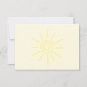 Gelbe Sonne Zeichnung Benutzerdefiniert Mitteilungskarte