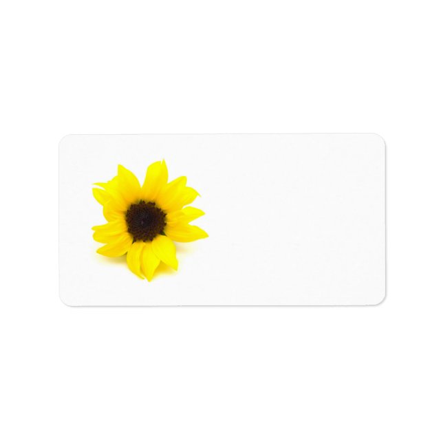 Gelbe Sonnenblume Adressaufkleber (Vorne)