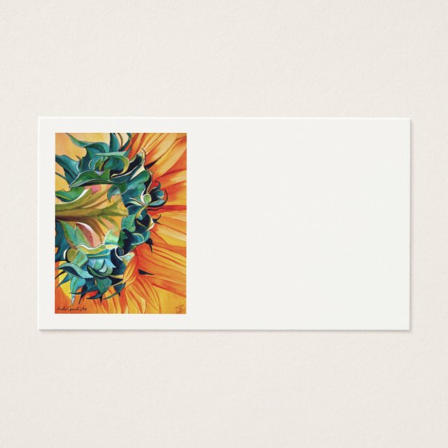 Gelbe Sonnenblume Aquarellmalerei (Vorderseite)