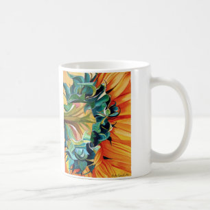 Gelbe Sonnenblume Aquarellmalerei Kaffeetasse