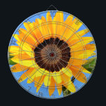 Gelbe Sonnenblume auf Blue Sky Dart Board Dartscheibe<br><div class="desc">Dart Boards mit gelber Sonnenblume gegen Sonne auf blauem Himmel - Sommertag - Foto Blume Natur - Sie können auch personalisieren - Wählen / Fügen Sie Ihr einzigartiges Foto - Bild / Text - Name / Farbe / Schriftart / Größe / mehr - Make Your Special Gift - Neu formatieren...</div>